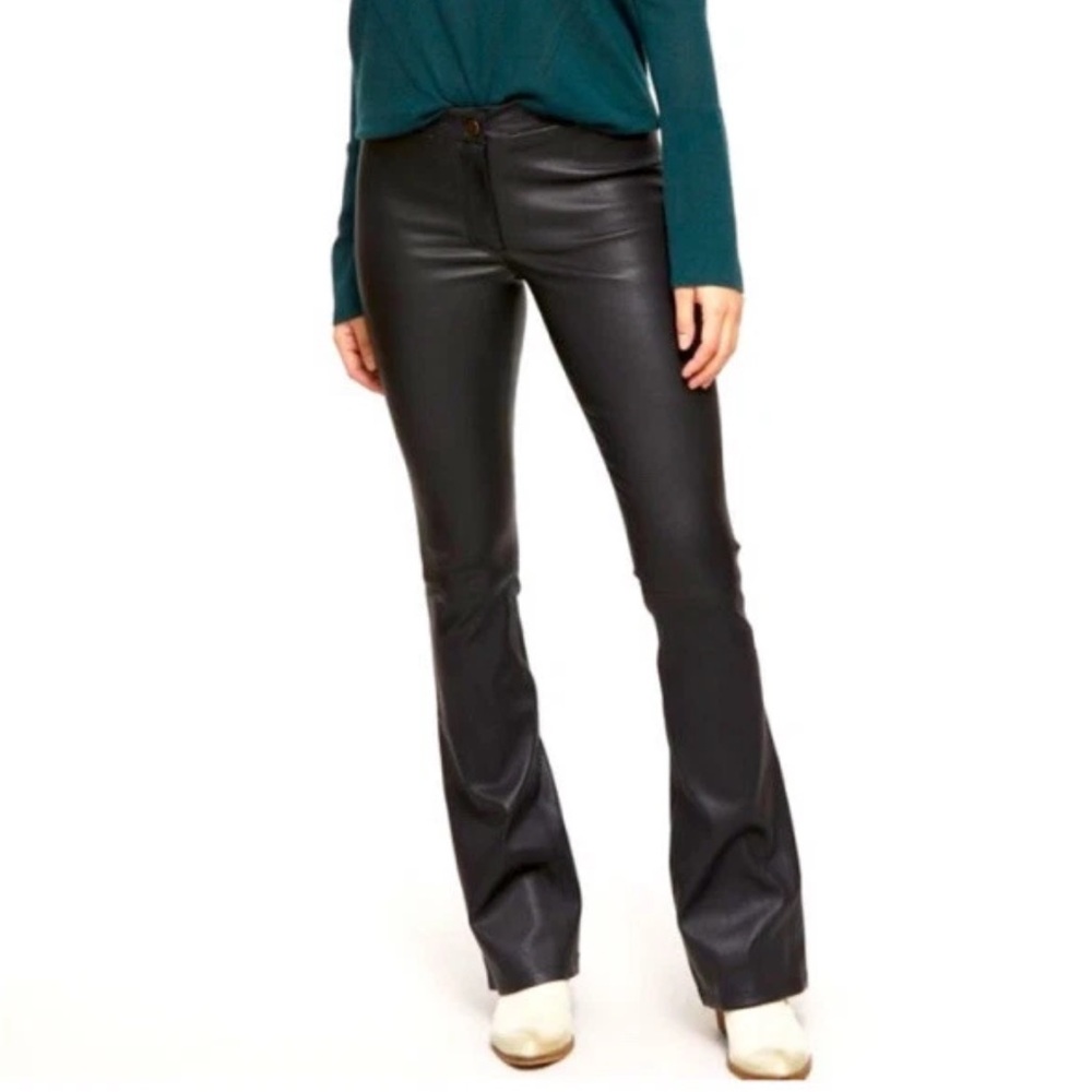 Elements By Vakko Leather  Black 
Pants Size 0 inseam 28”